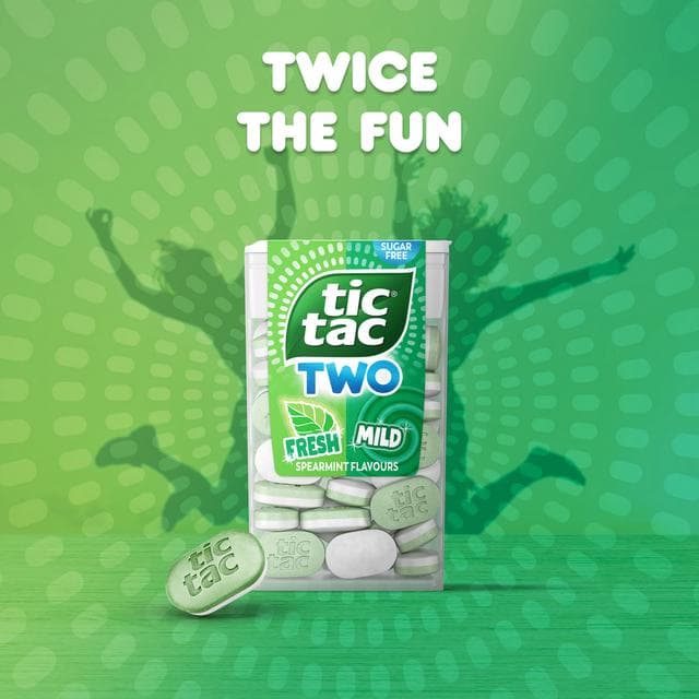 Tic Tac 38.5g Two Spearmint Flavour Mints Sugar Free Sweets - gallery image 4