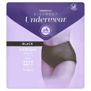 Sainsbury's Comfort Female Pant Plus M Black x12