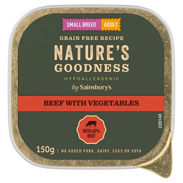 Sainsbury's Natures Goodness Adult Beef Dog Food 150g - gallery image 1