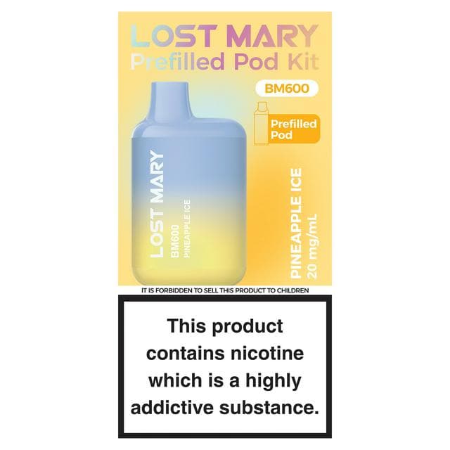 Lost Mary BM600 Pineapple Ice Prefilled Pod Kit 20mg/ml - gallery image 1