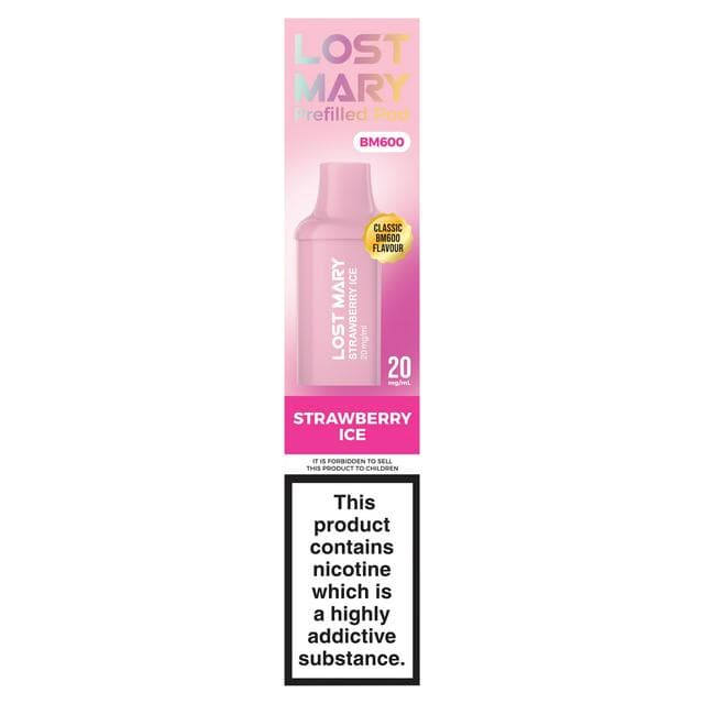 Lost Mary BM600 Strawberry Ice Prefilled Pod 20mg/ml - gallery image 1
