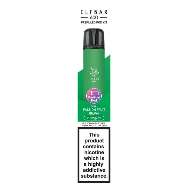 Elfbar 600 Kiwi Passion Fruit Guava Prefilled Pod Kit 20mg/ml - gallery image 1