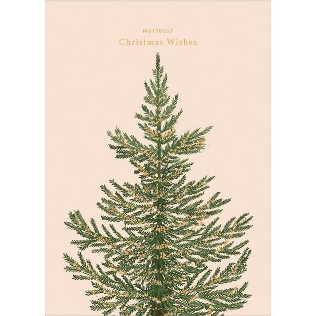 Sainsbury's Christmas Wishes & Happy New Year Festive Tree Open Design Greeting Card - gallery image 1