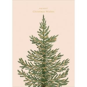 Sainsbury's Christmas Wishes & Happy New Year Festive Tree Open Design Greeting Card