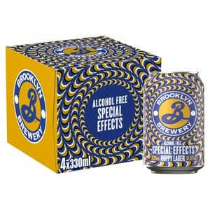 Brooklyn Special Effects Alcohol Free Lager Beer Cans 4 x 330ml