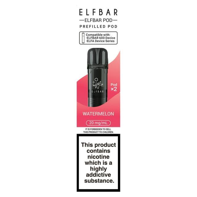 Elfbar Watermelon Prefilled Pod x2 20mg/ml - gallery image 1