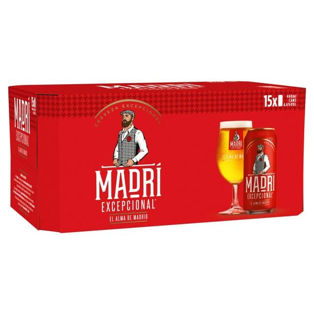 Madri 15 x 440ml Excepcional Premium Lager Beer Cans - gallery image 1