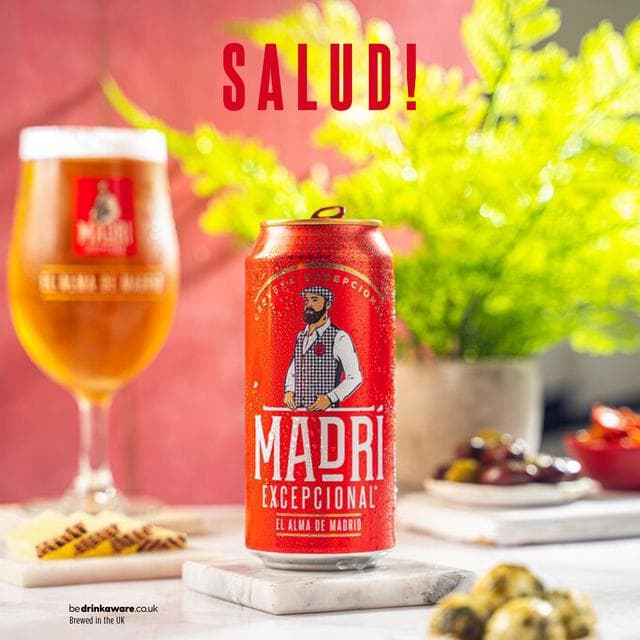 Madri 15 x 440ml Excepcional Premium Lager Beer Cans - gallery image 4