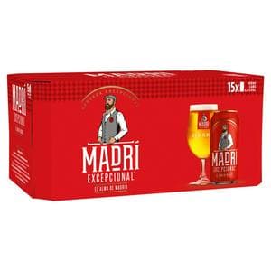 Madri 15 x 440ml Excepcional Premium Lager Beer Cans