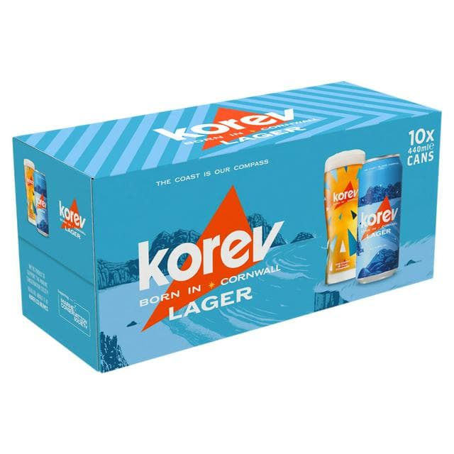 Korev 10 x 440ml Lager Beer Cans - gallery image 1