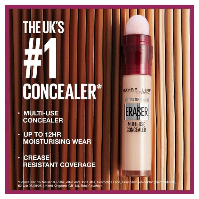 Maybelline Instant Anti Age Eraser Eye Concealer Ultra Blendable Formula 95 Cool Ivory - gallery image 2