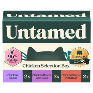 Untamed Wet Cat Food in Jelly Chicken Selection Box 6 x 75g