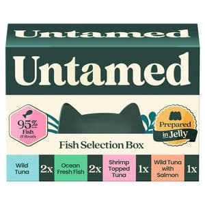 Untamed Wet Cat Food in Jelly Fish Selection Box 6 x 75g