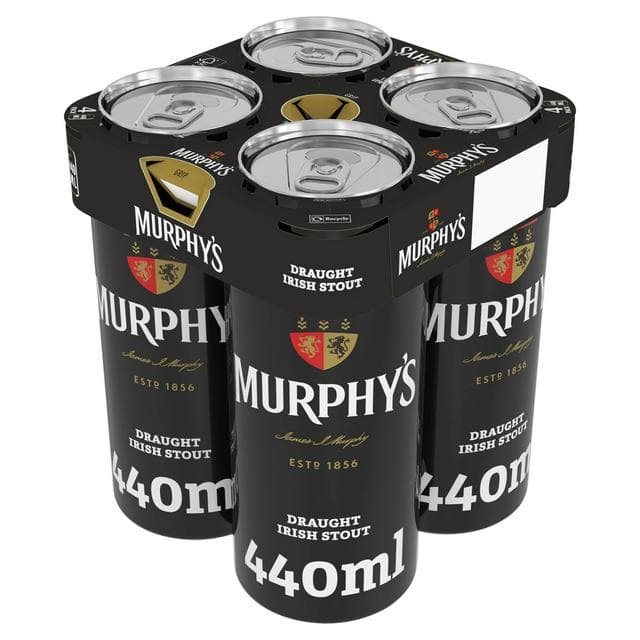 Murphy's Draught Irish Stout 4% ABV Multipack Beer Cans 4 x 440ml - gallery image 1