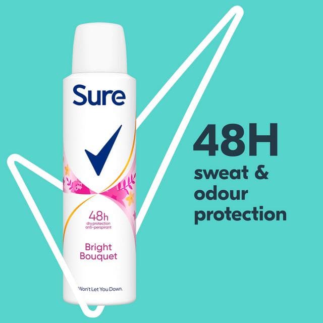 Sure Women Anti Perspirant Aerosol Bright Bouquet 150ml - gallery image 2