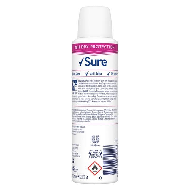 Sure Women Anti Perspirant Aerosol Bright Bouquet 150ml - gallery image 6