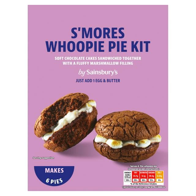 Sainsbury's S'mores Whoopie Pie Kit 340g - gallery image 1