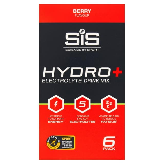 Science in Sport Berry Flavour Hydro+ Electrolyte Drink Mix 6 x 4.5g - gallery image 1