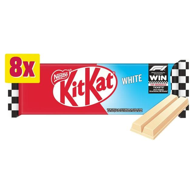 KitKat 2 Finger White Biscuit Bar Multipack 8 x 20.7g - gallery image 1
