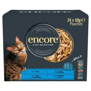 Encore Fish Selection in Jelly Pouches Cat Food 24 x 50g
