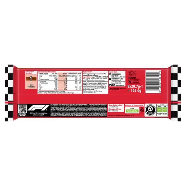 KitKat 2 Finger Mocha Flavour Chocolate Biscuit Bars Multipack 8 x 20.7g - gallery image 2