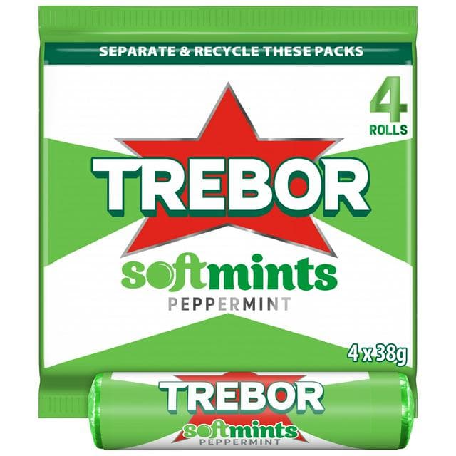 Trebor Peppermint Mints Rolls Multipack x4 38g - gallery image 1