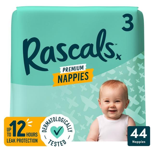 Rascals Premium Nappies Size 3 x44 - gallery image 1