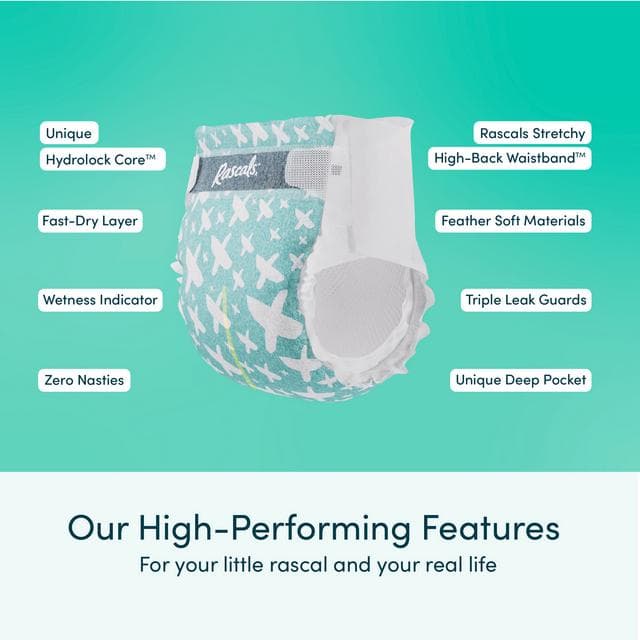 Rascals Premium Nappies Size 3 x44 - gallery image 5