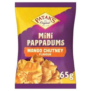 Patak's Mango Chutney Flavour Mini Pappadums 65g