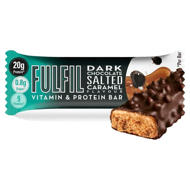 Fulfil Dark Chocolate Salted Caramel Flavour Vitamin & Protein Bar 55g - gallery image 1
