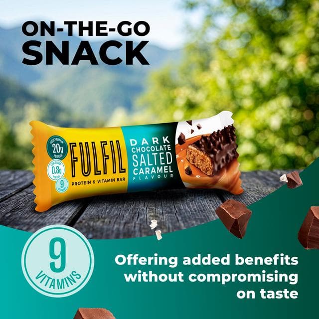 Fulfil Dark Chocolate Salted Caramel Flavour Vitamin & Protein Bar 55g - gallery image 4