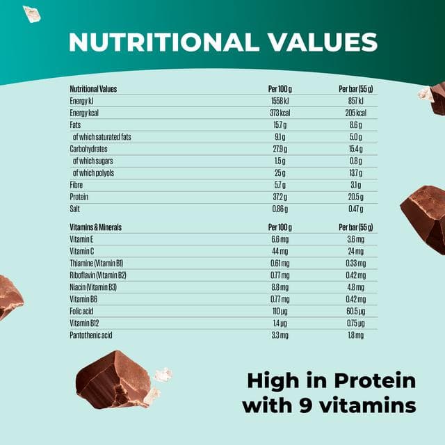 Fulfil Dark Chocolate Salted Caramel Flavour Vitamin & Protein Bar 55g - gallery image 5
