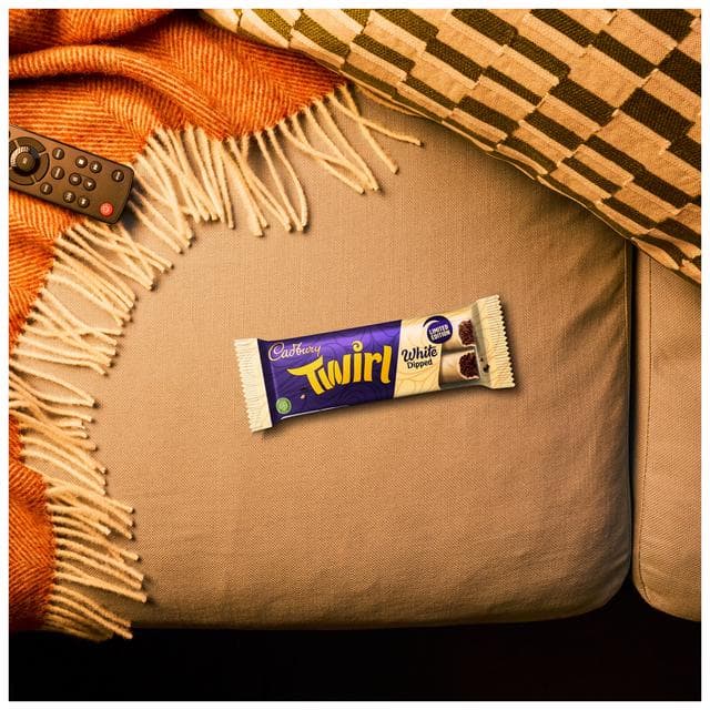 Cadbury Twirl White Dipped Chocolate Bar 43g - gallery image 2