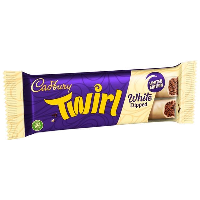 Cadbury Twirl White Dipped Chocolate Bar 43g - gallery image 3