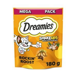 Dreamies Shake Ups 180g Rockin' Roost Cat Treat Biscuits