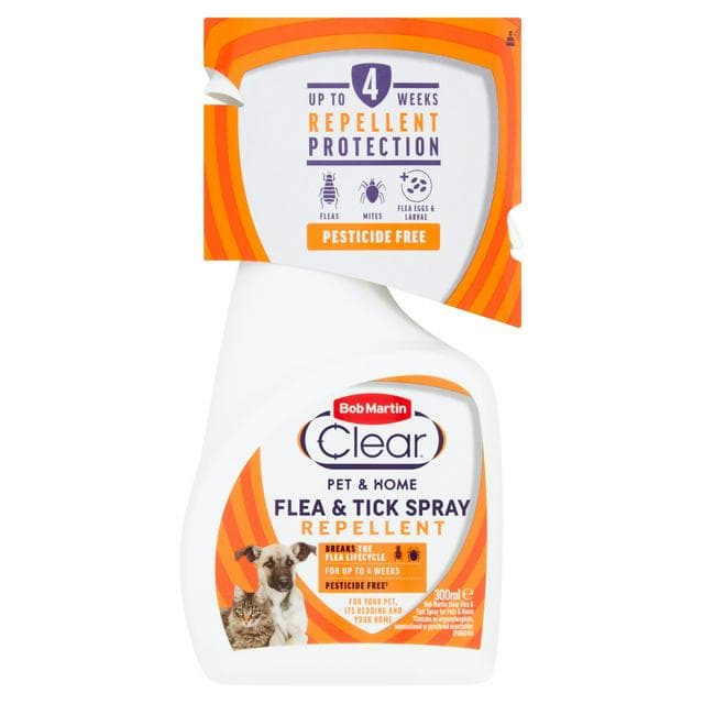 Bob Martin Clear Pet & Home Flea & Tick Spray Repellent 300ml - gallery image 1