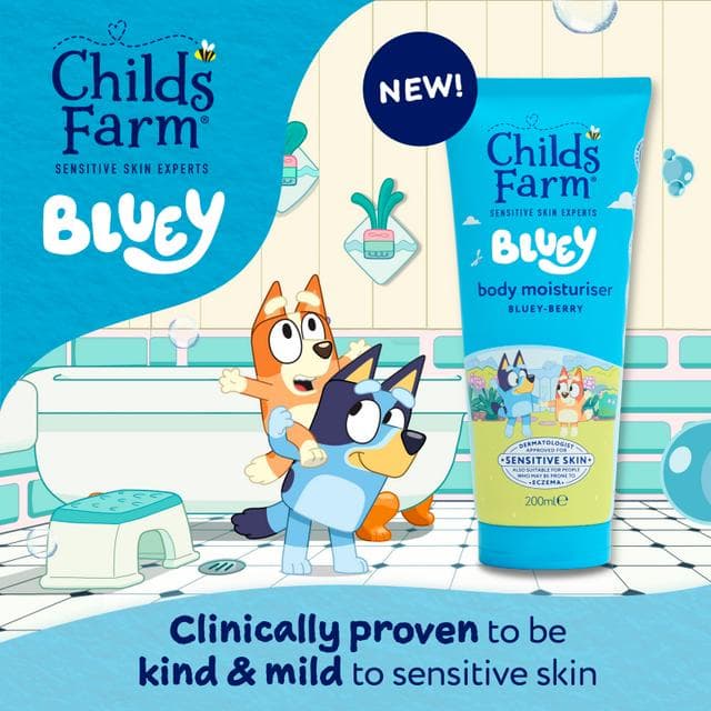 Childs Farm 200ml Gentle, Hydrating Formula for Babies, Kids & Sensitive Skin Bluey Moisturiser - gallery image 2