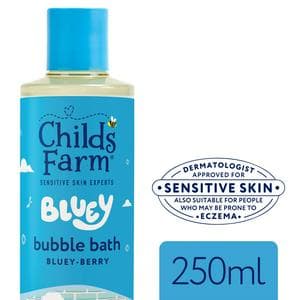Childs Farm 250ml Gentle Formula for Babies, Kids & Sensitive Skin Bluey Bubble Bath