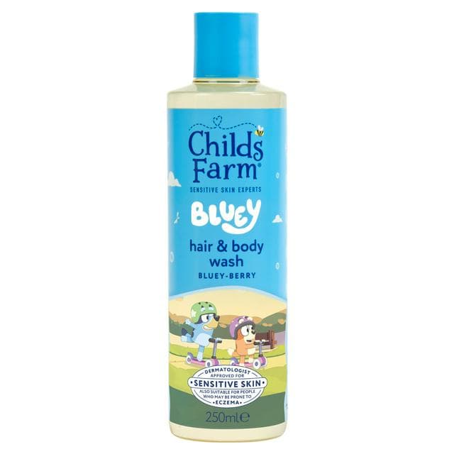 Childs Farm 250ml Gentle Tear Free Formula for Babies, Kids & Sensitive Skin Bluey Hair & Body Wash - gallery image 1