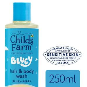 Childs Farm 250ml Gentle Tear Free Formula for Babies, Kids & Sensitive Skin Bluey Hair & Body Wash