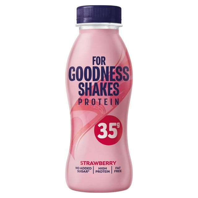 For Goodness Shakes Strawberry Flavour Protein 330ml - gallery image 1