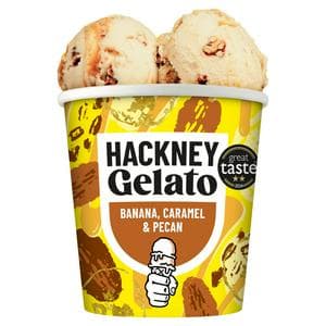 Hackney Gelato Banana, Caramel & Pecan 460ml