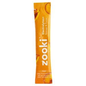 Zooki Electrolytes + Energy & Focus Food Supplement Peach 4.62g
