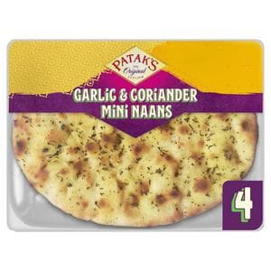 Patak's Indian 4 x Garlic & Coriander Mini Naan Breads