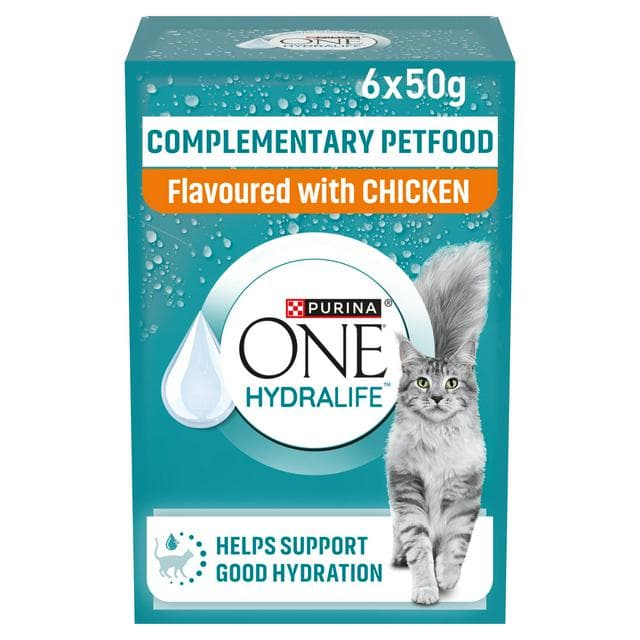 Purina One Hydralife Chicken Cat Supplements 6 x 50g - gallery image 1
