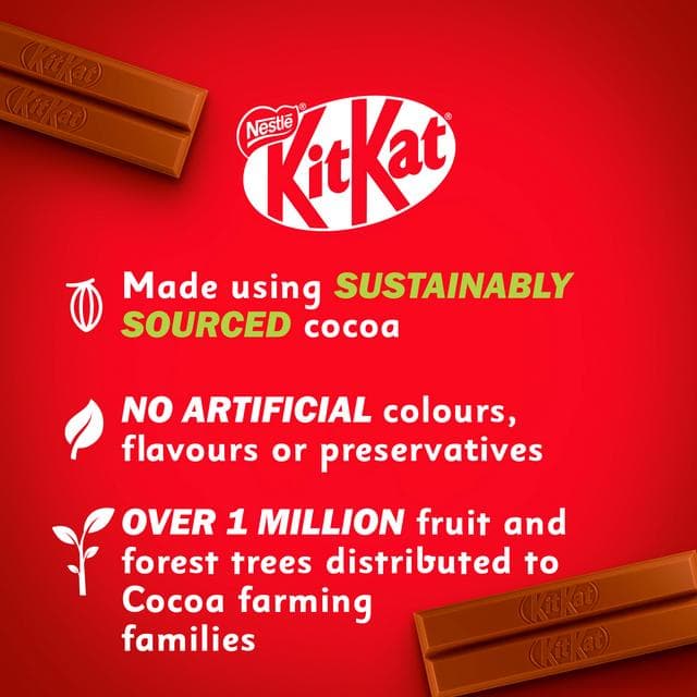 KitKat 2 Finger Milk Chocolate Biscuit Bar Multipack 12 x 20.7g - gallery image 3