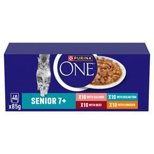 Purina One Senior 7+ Cat Food 40 x 85g