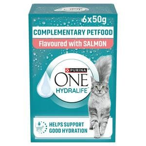 Purina One Hydralife Salmon Cat Supplements 6 x 50g