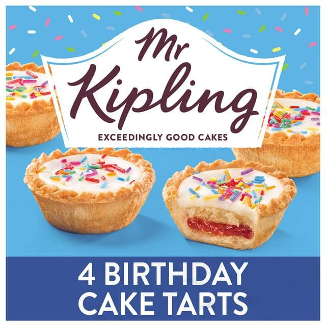 Mr Kipling Birthday Cake Tarts x4 - gallery image 1