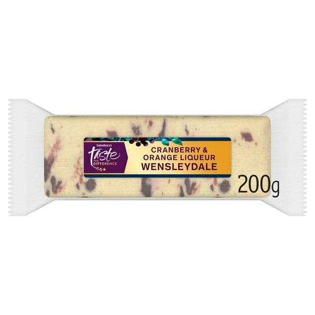 Sainsbury's Wensleydale Cranberry & Orange, Taste the Difference 200g - gallery image 1